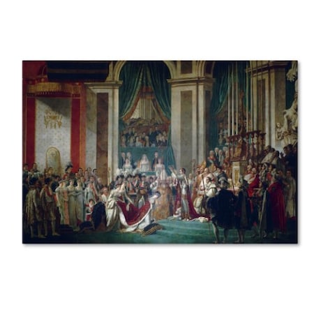 TRADEMARK FINE ART David 'Coronation Of Napoleon And Josephine' Canvas Art, 12x19 AA00246-C1219GG